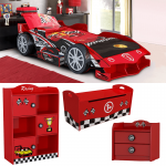 Set F1 Car - 4 piese v2 (pat, noptiera, biblioteca, bancuta lada)